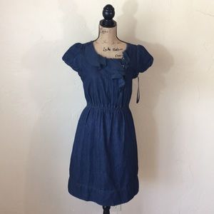 Anthropologie Maeve Plain and Fancy Chambray Dress